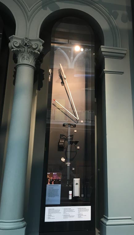 Smartcane displayed in the National Museum of Scotland in Edinburgh